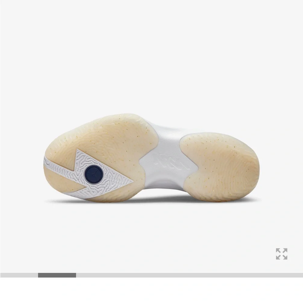 NWT Jordan Zion 1 Kids' Cream and Blue Athletic Shoes - Picture 2 of 9